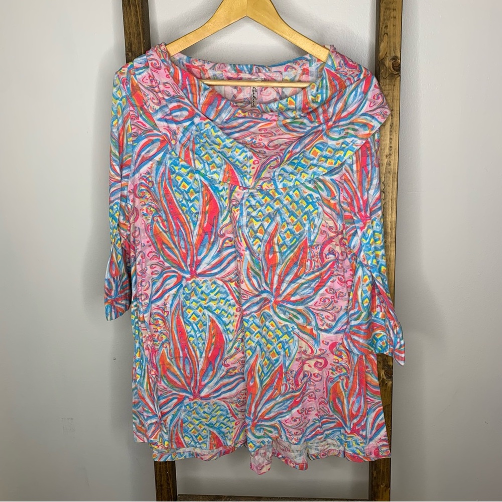 Lulu-B Pineapple Pattern Tunic Top